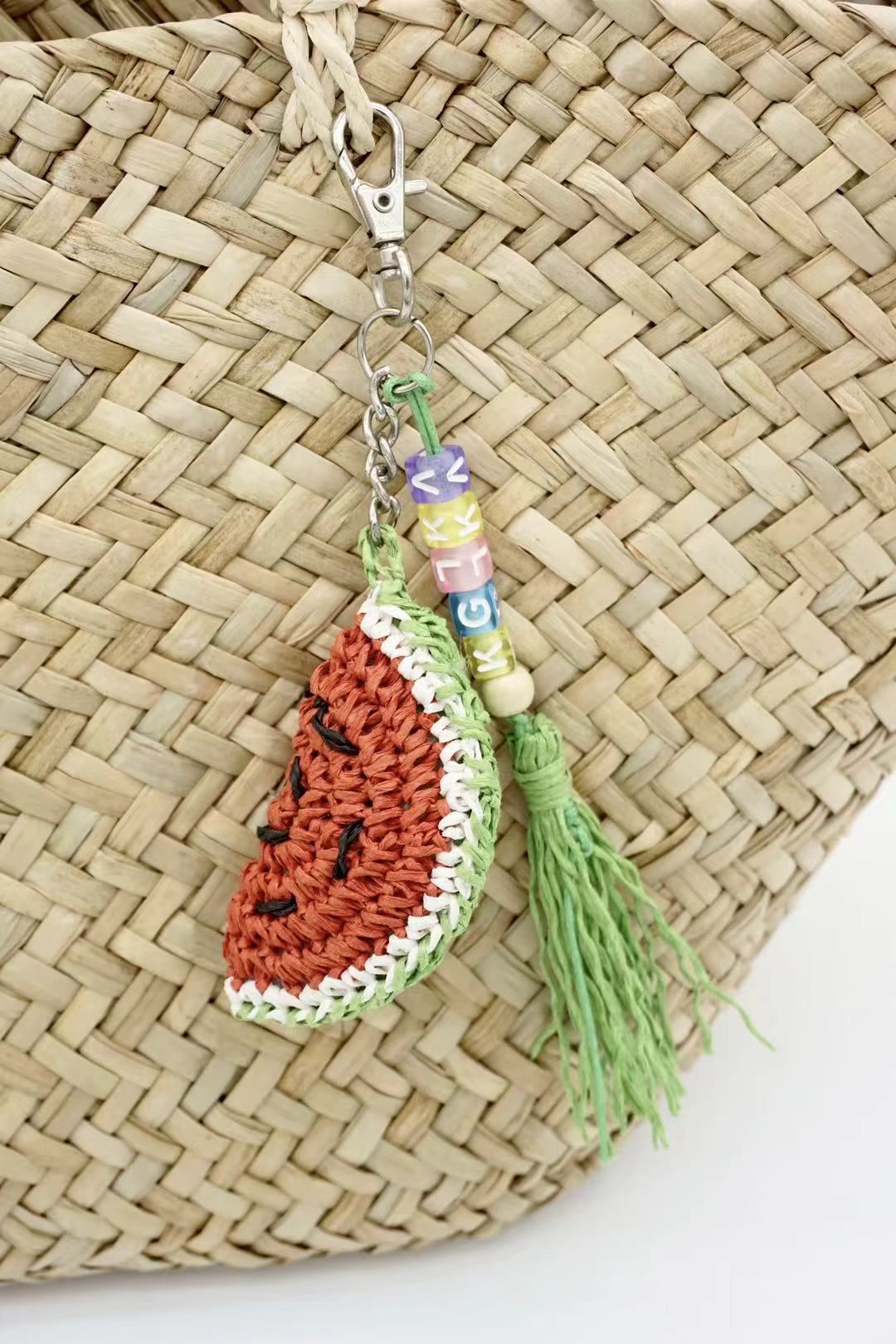 Watermelon Hand-woven Bag Charm