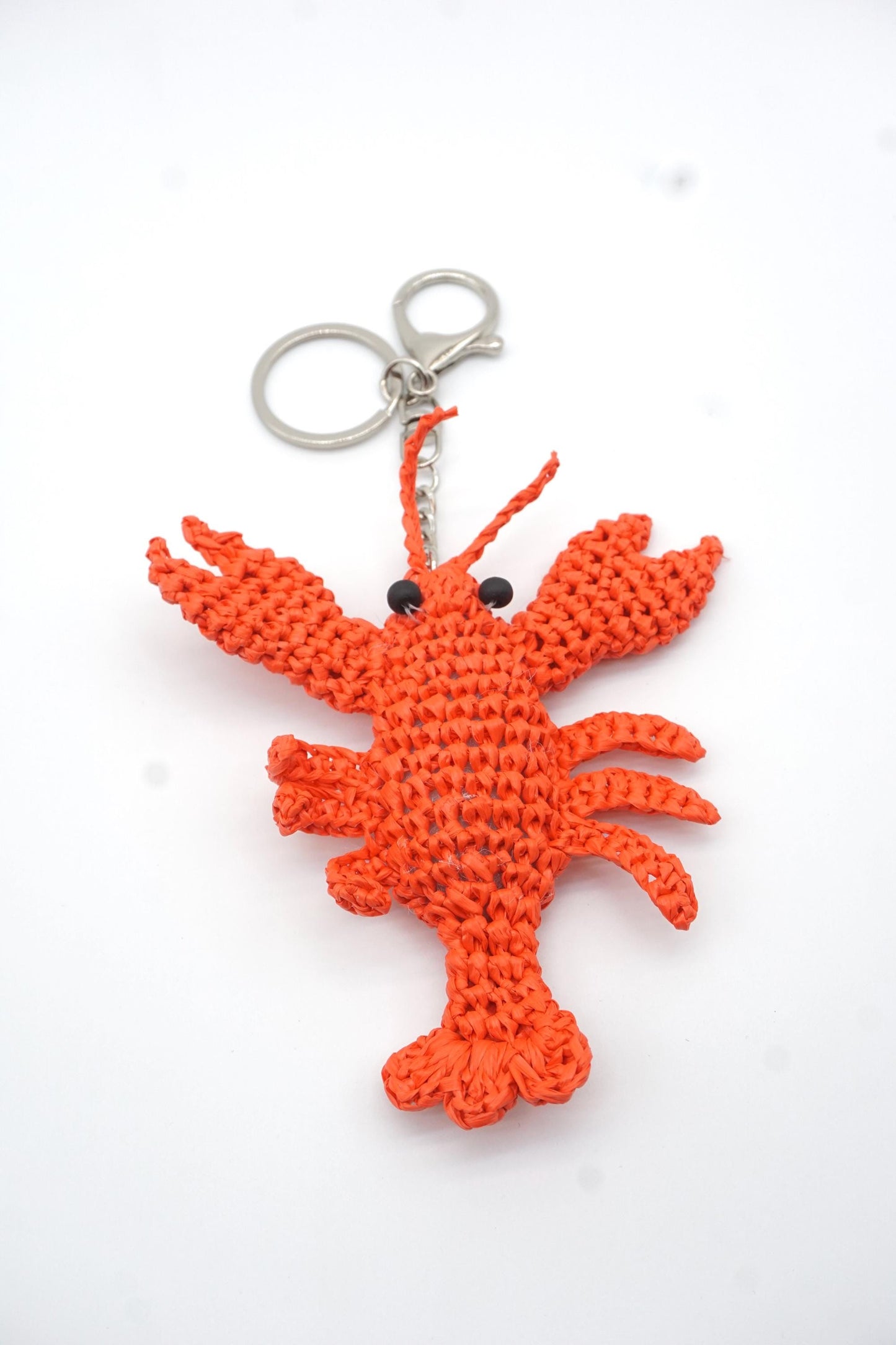 Raffia Lobster Charm – HandBag Accessory - Animal Key Chain