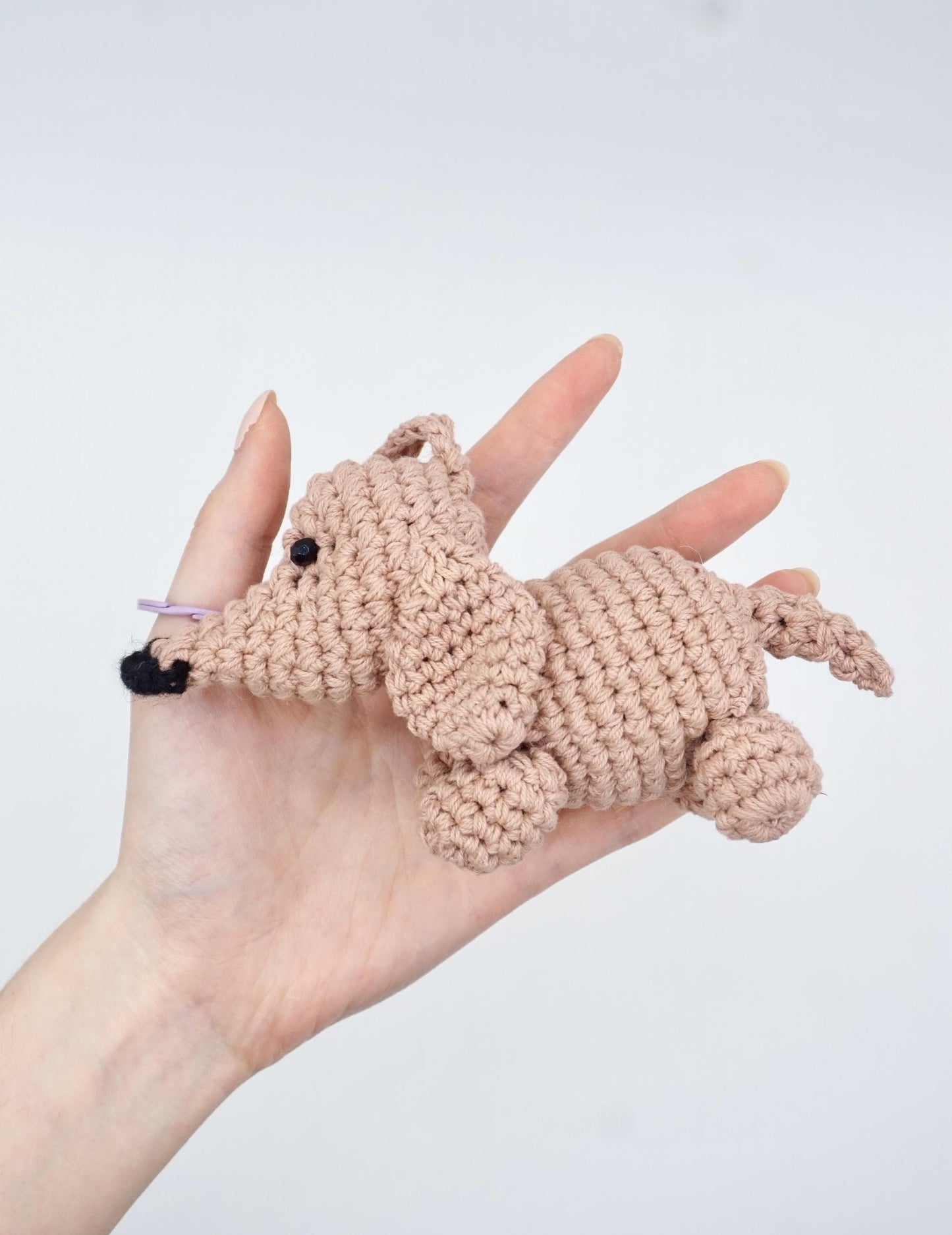 Dachshund Keychain – Sausage Dog Amigurumi Bag Charm – Cotton Yarn Puppy Pendant