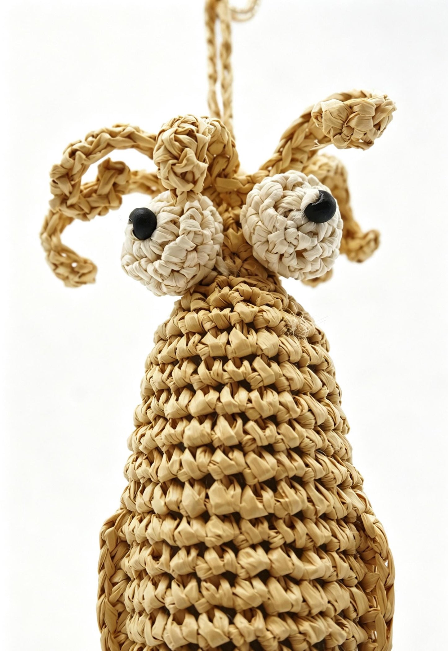 Crochet Raffia  Squid Charm – Crochet Mini Cephalopod Keychain, Coastal Ocean Accessory