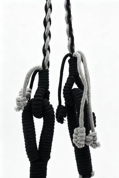 Two-Tone Sage Pink Macrame Phone Sling: Boho Crossbody Water Bottle Holder