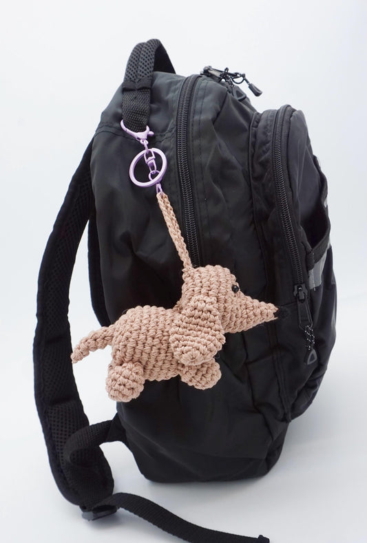 Dachshund Keychain - Sausage Dog Amigurumi Bag Charm