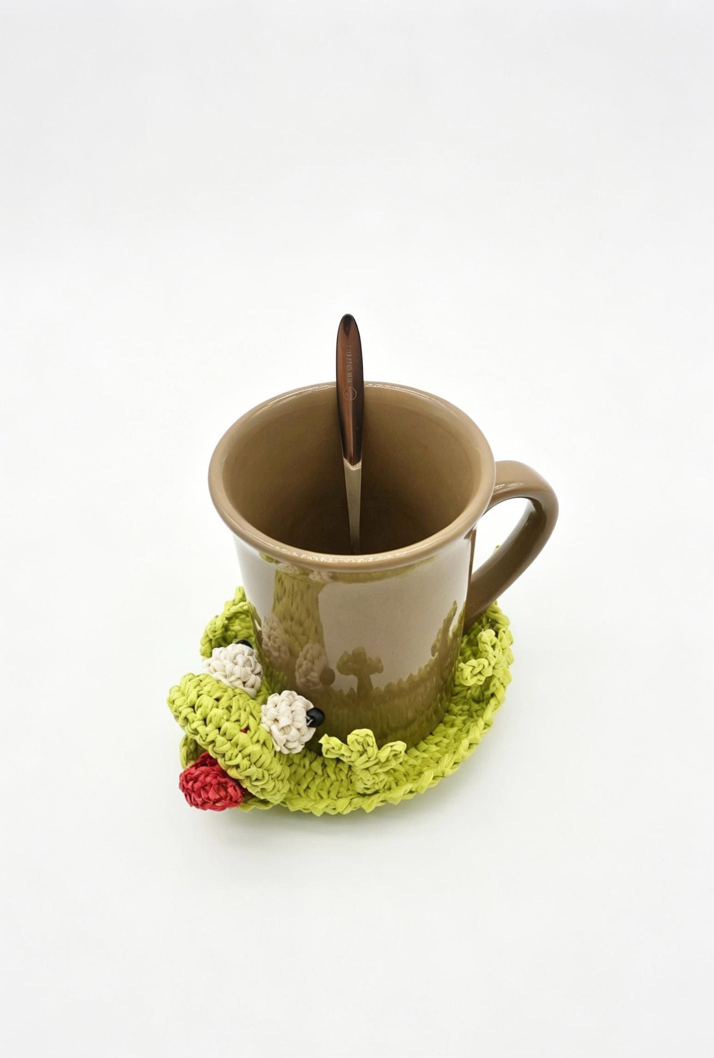 Raffia Frog Coaster Handwoven Animal Drink Mat Boho Table Decor
