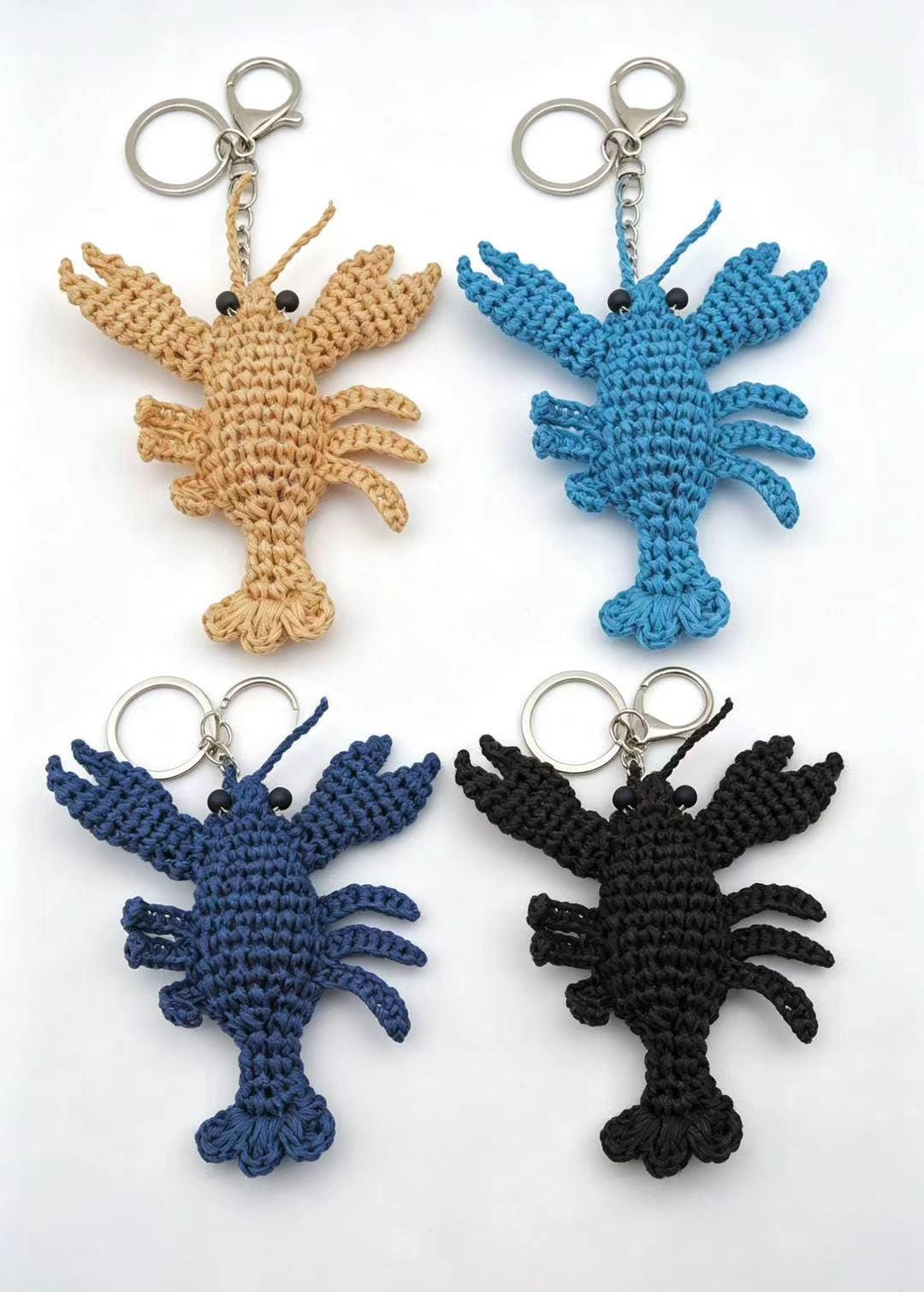 Raffia Lobster Charm – HandBag Accessory - Animal Key Chain